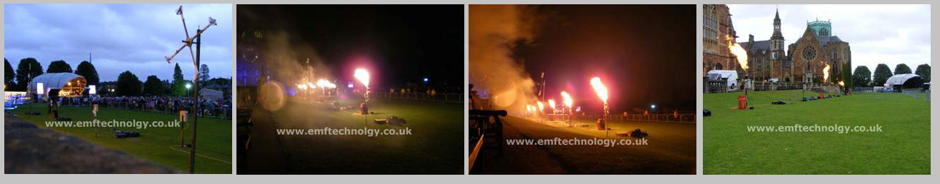 Flame effects for Clifton Proms, Bristol