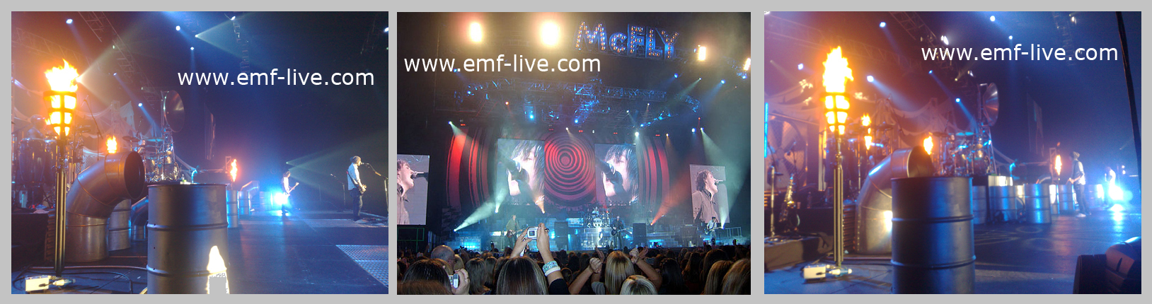 Stage Flame effects - McFly Tour Stage Flame effects - McFly Tour