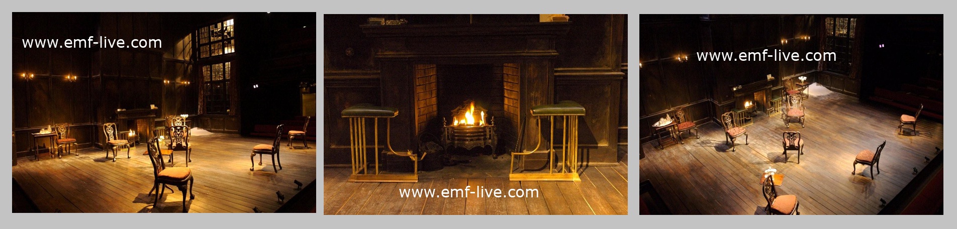 Theatre stage flame effects at Donmar Warehouse Theatre stage flame effects at Donmar Warehouse