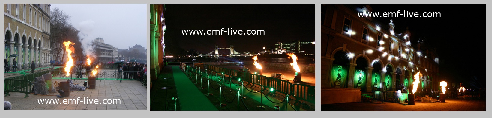Flame effects for Ben 10 Film Premiere, London.