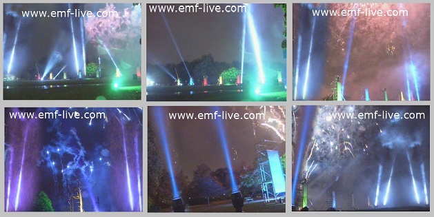 Battersea Fireworks searchlight show