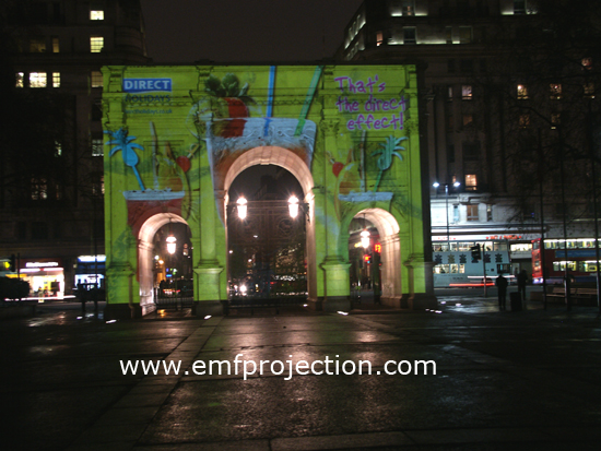 Advertising Projection campaign -Direct Holidays Advertising Projection campaign -Direct Holidays
