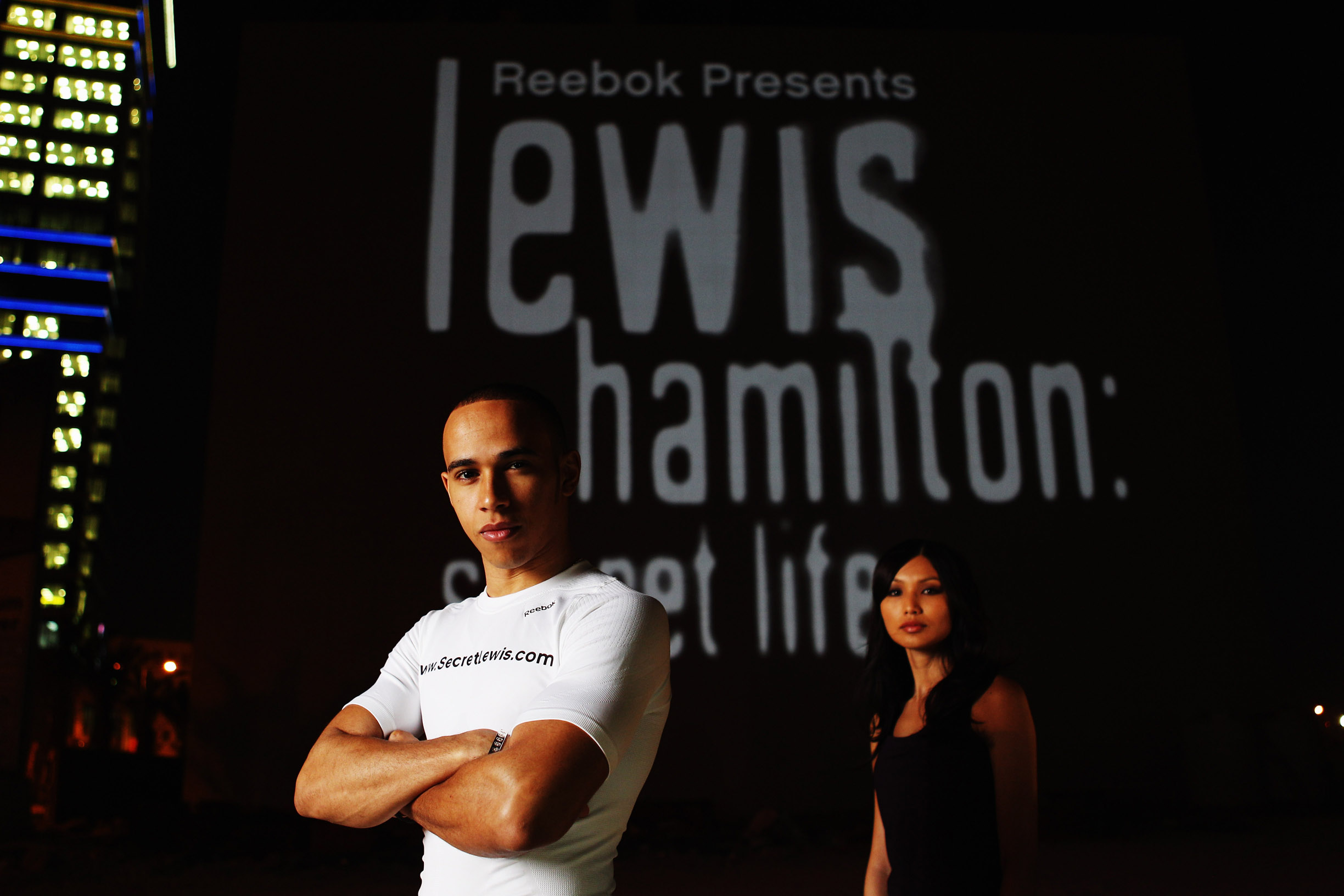 Building Projection Bahrain Lewis Hamilton: Secret Life Launch Building Projection Bahrain Lewis Hamilton: Secret Life Launch