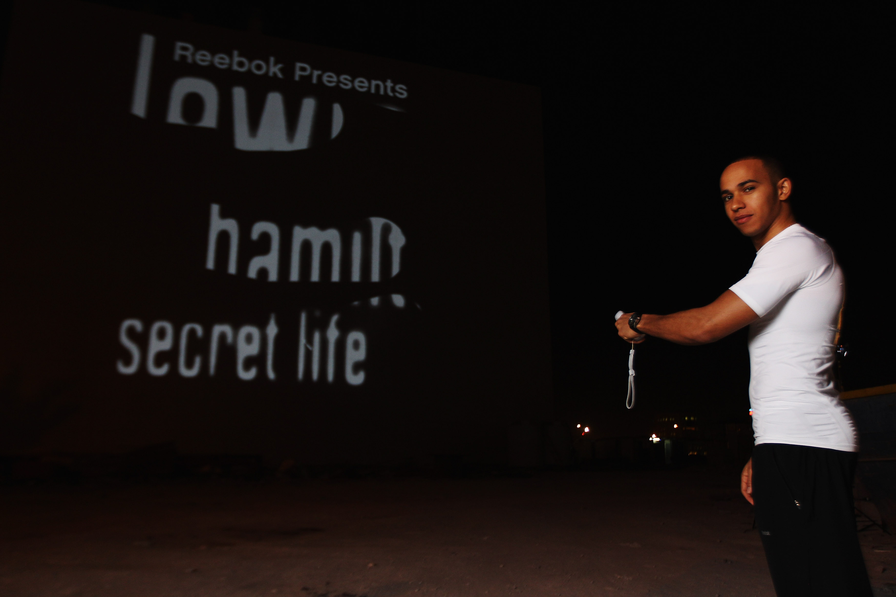 Lewis Hamilton: Secret Life Launch Projection in Bahrain