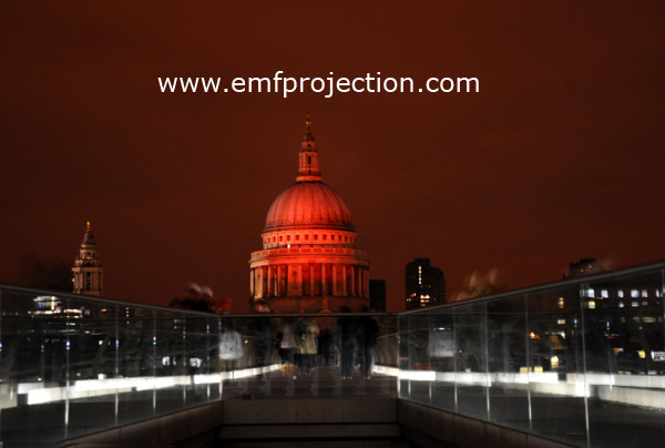 Massive outdoor projection turns St Paul's red for World Aids Day