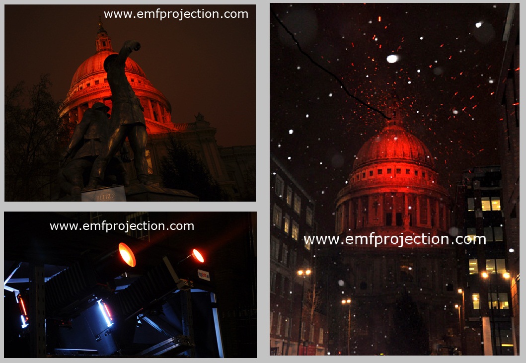 Outdoor Projection onto St Paul's Cathedral