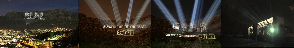 Table Mountain Projections for the World Cup