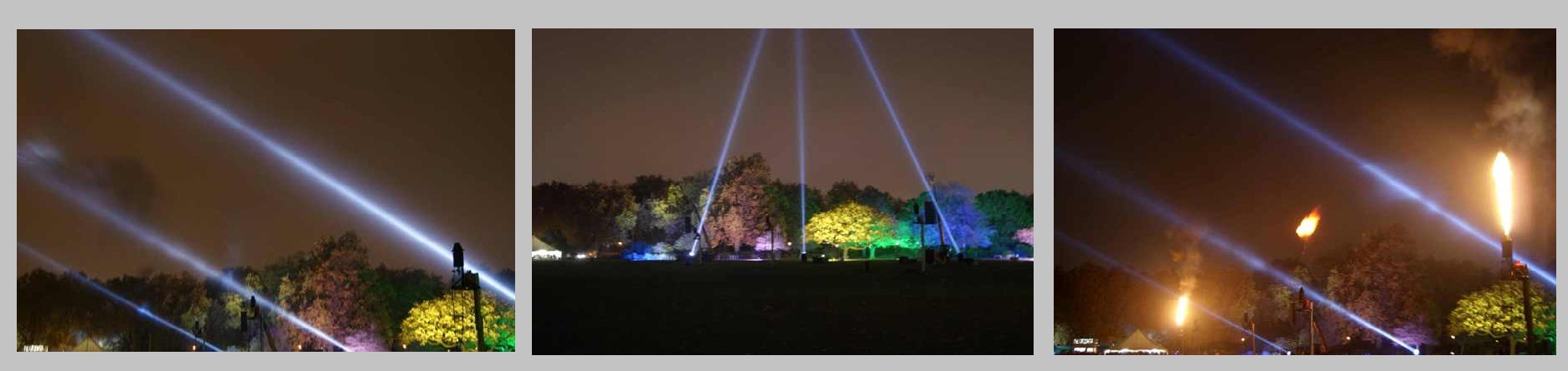 BATTERSEA PARK SEARCH LIGHTS AND FLAME SHOW
