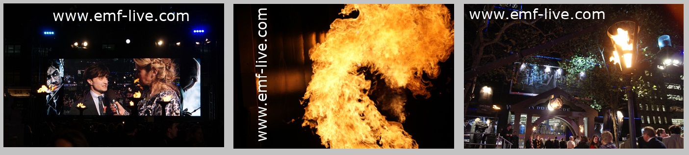 Harry Potter and Deathly Hallow flame effect, London