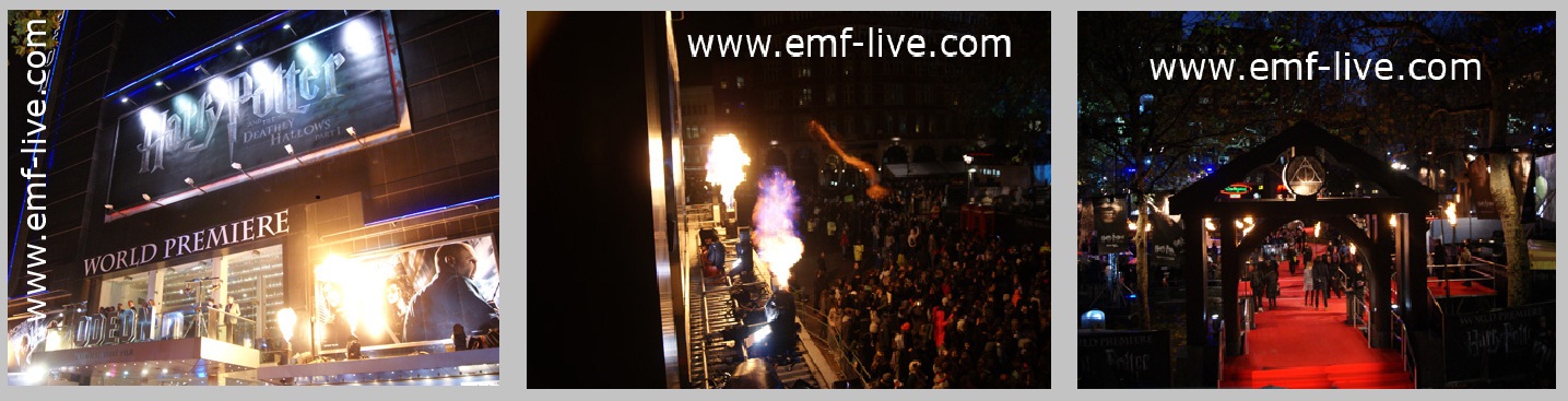 Harry Potter and Deathly Hallow flame effect, Leicester Square