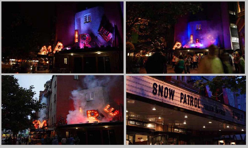 SNOW PATROL SMOKE AND LIGHTING EFFECTS WELCOMES THEIR FANS AT SHEPHERDS BUSH EMPIRE