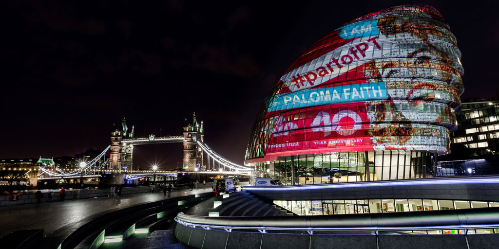 Prince's Trust Projection City Hall London Prince's Trust Projection City Hall London