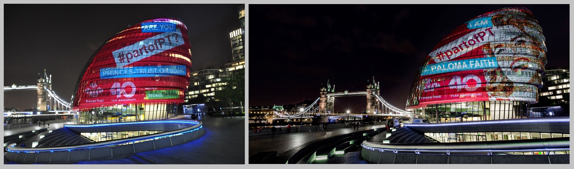 LONDON CITY HALL BUILDING PROJECTIONS PRINCE'S TRUST LONDON CITY HALL BUILDING PROJECTIONS PRINCE'S TRUST