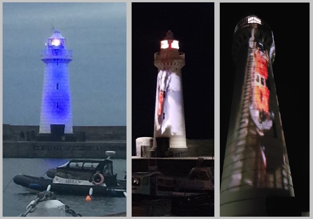 RNLI Lighthouse projections Northern Ireland