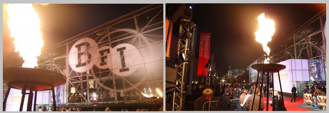 Flame effects John Carter Premiere London