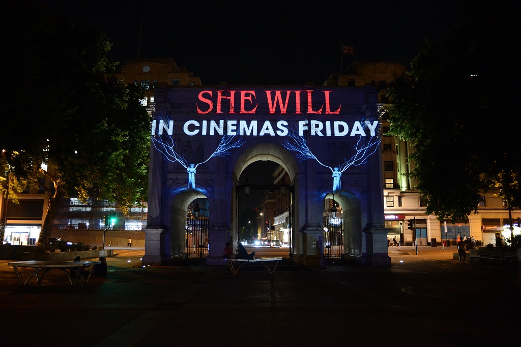 Marble Arch projections for 'She Will' flim