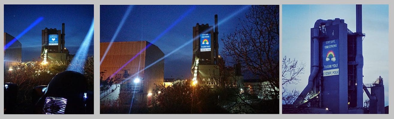 Cemex Rugby, says thank you with projections across building - EMF ...