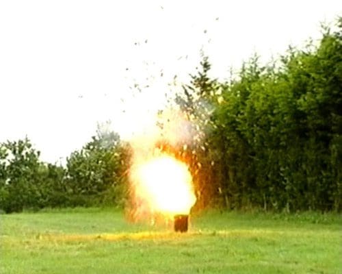 Elf Explosion Exploding flame effect for TV - ITN News report. - EMF Technology