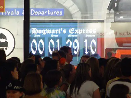 Countdown clock at Harry Potter Book Reveal Countdown clock at Harry Potter Book Reveal