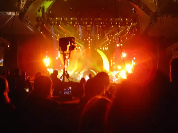 Stage flame effects for The Darkness Tour