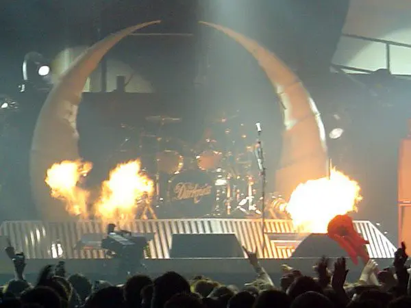 Stage flame effects for The Darkness Tour