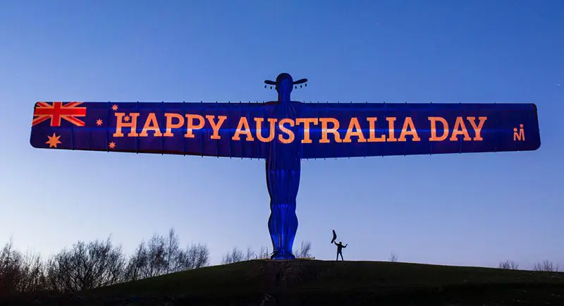 Happy Australia Day Projections Angel of the North