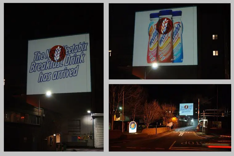 Building Projections – Weetabix Product Launch