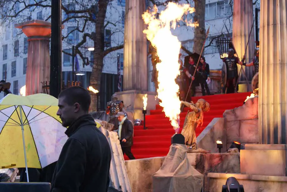 Stage flame effects – Clash of Titans Premiere