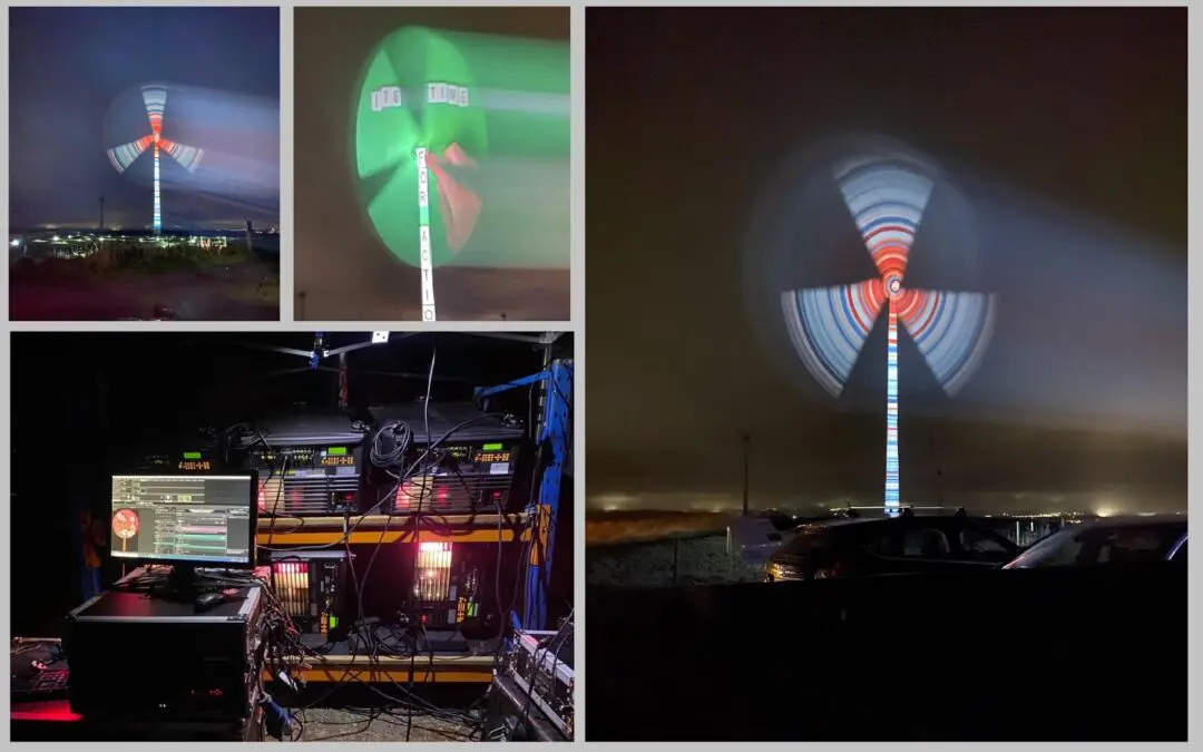 Wind Farm projections Delabole, Cornwall
