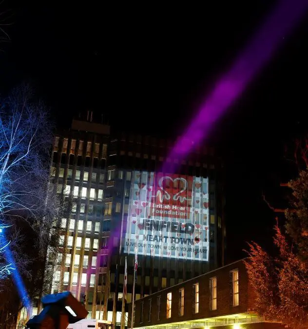 Building Projection for Heart Foundation & Enfield Council