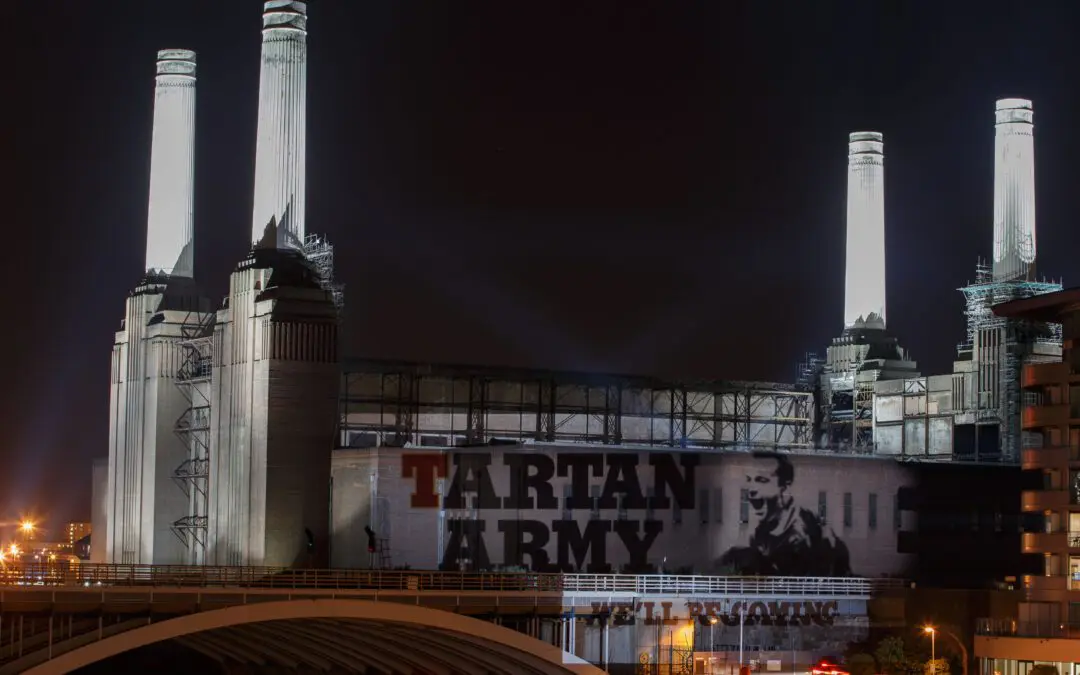 Tartan Army Projection Campaign for England v Scotland Football Game