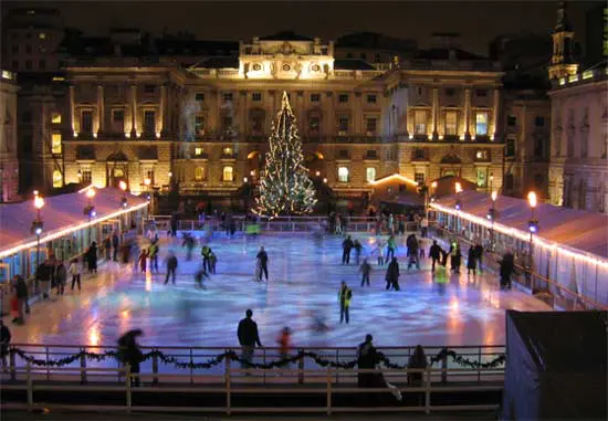 Somerset house Ice Rink Flame Torches