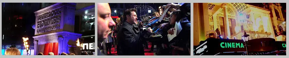 Flame effects for Sherlock Holmes London Premiere