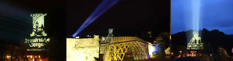 Projection and searchlight show for Ironbridge Gorge World Heritage Festival
