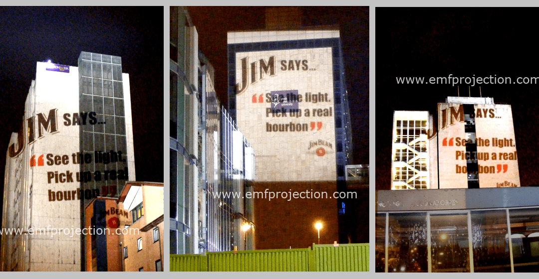 Outdoor Projection Marketing Campaign Jim Beam