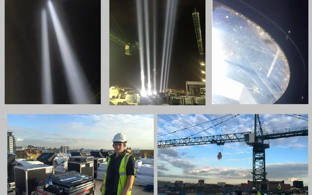 Leeds Victoria Gate Searchlights