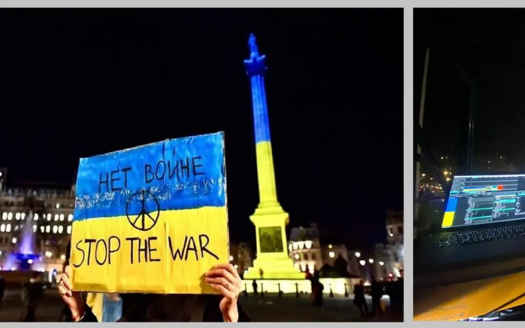 EUROVISION SONG CONTEST PROJECTION ONTO NELSONS COLUMN