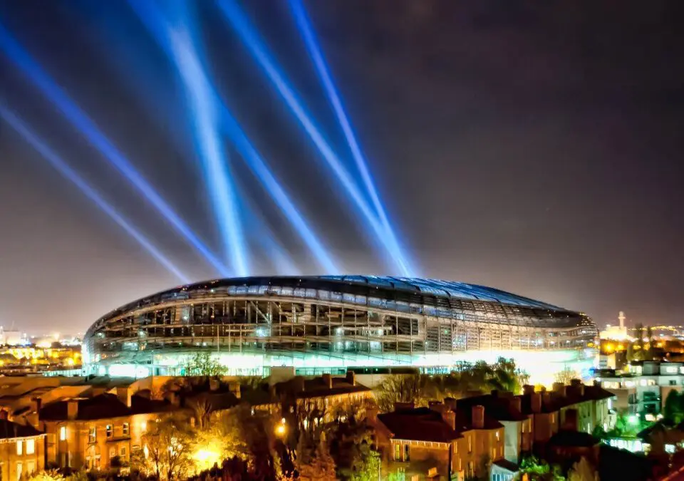 Searchlight hire for Aviva Stadium, Dublin