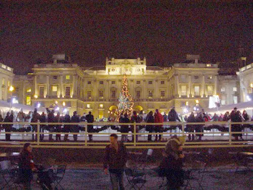 Flame Torches for Somerset House Ice Rink, Somerset House, London.