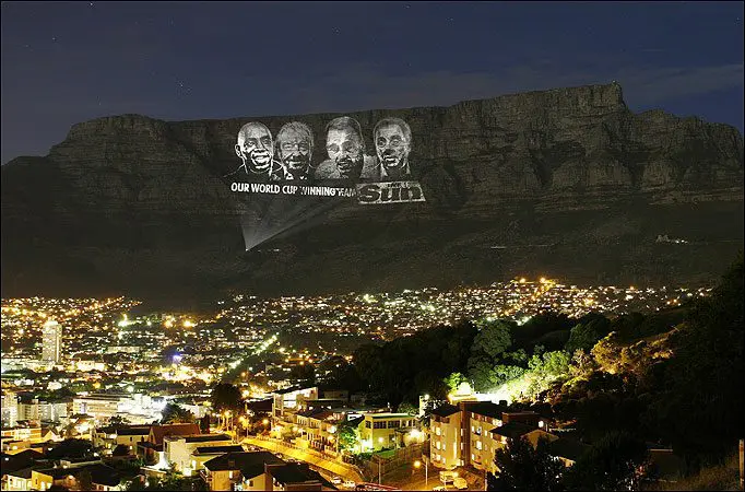 Mountain Projection on Table Mountain, South Africa