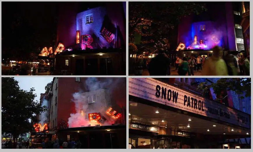 Smoke effects and lighting show for Snow Patrol at the Empire