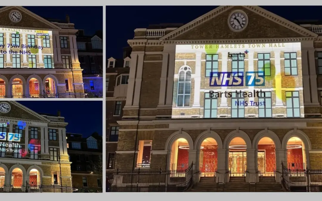 Barts Health NHS projections for NHS 75th Anniversary