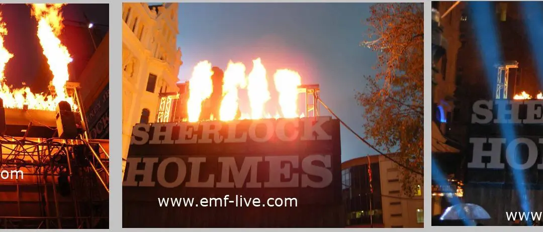 Flame effects for Sherlock Holmes London Film Premiere!