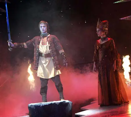 Stage Flame effects for Theatre Production of Merlin, Derby Playhous