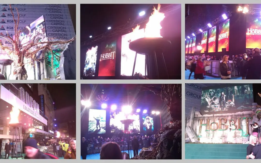 The Hobbit Battle of the Five Armies World premier flame effects
