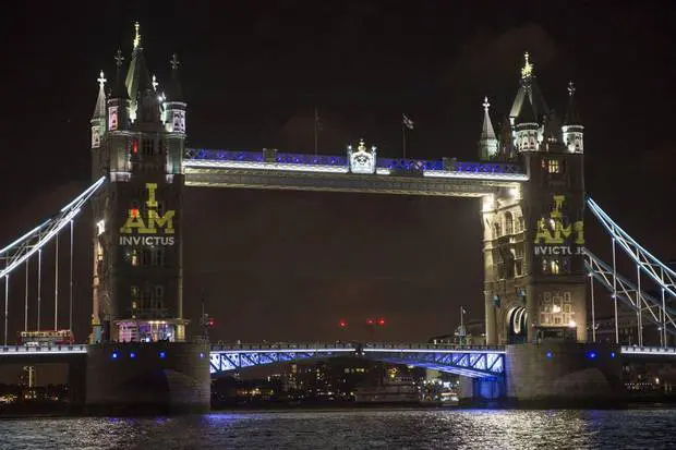 Tower Bridge Projection to mark one week before first Invictus Games – London