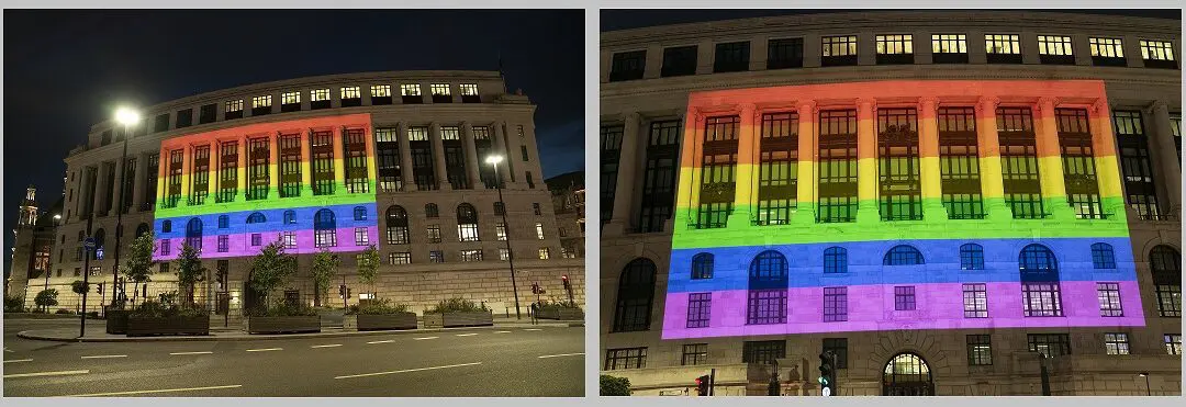Lighting Up London – building projections Unilever