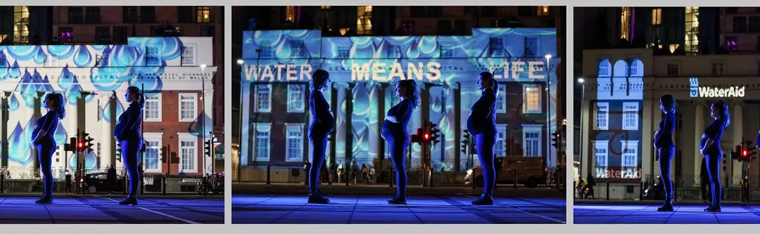 WaterAid projections London – Water Means Life appeal