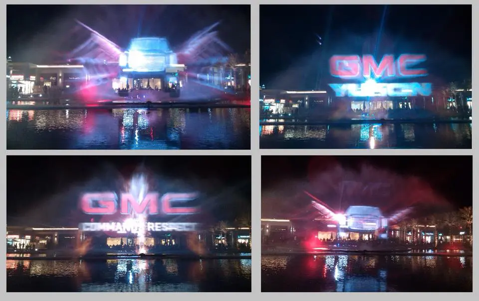 Water screen show GMC Dubai
