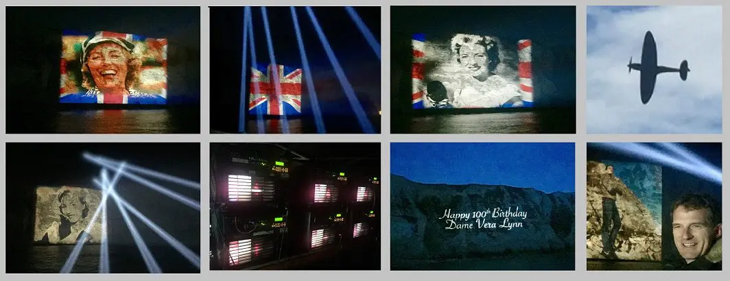 Dame Vera 100 Birthday Projections White Cliffs of Dover